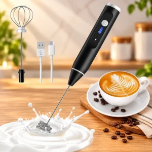 Premium Electric Milk Frother | USB Rechargeable Coffee & Milk Foam Maker